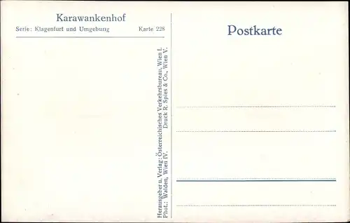 Ak Klagenfurt am Wörthersee Kärnten, Karawankenhof