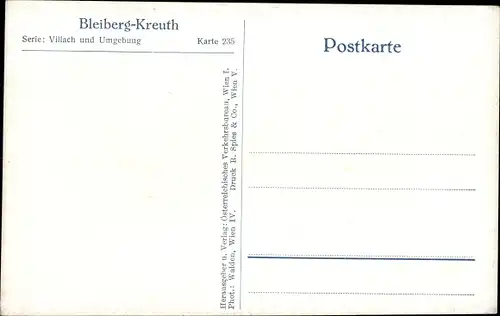 Ak Bleiberg Kreuth Kärnten, Gesamtansicht