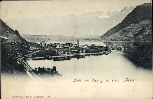 Ak Zell am See in Salzburg, Panorama, Steinernes Meer