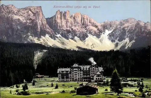 Ak Lago di Carezza Karersee Südtirol, Karersee-Hotel