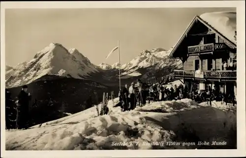 Ak Seefeld in Tirol, Rosshütte, Hohe Munde, Winter