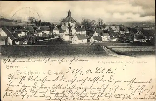 Ak Forchheim Pockau Lengefeld im Erzgebirge Sachsen, Panorama