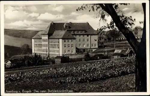 Ak Annaberg Buchholz im Erzgebirge, Neues Bezirkskrankenhaus