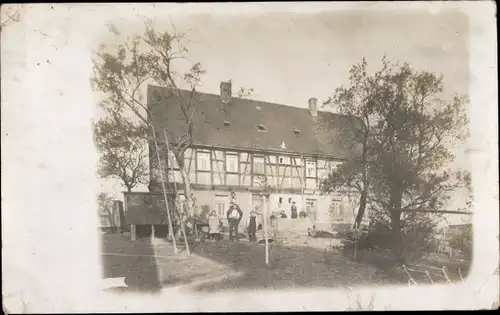 Foto Ak Stollberg im Erzgebirge, Fachwerkhaus