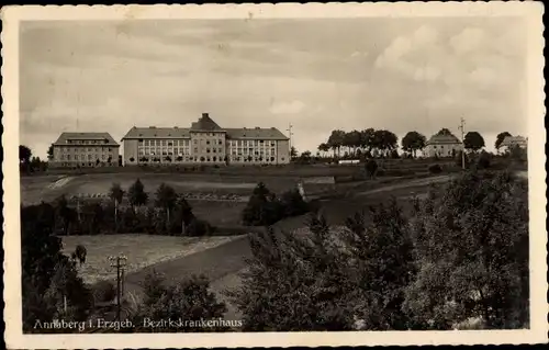 Ak Annaberg Buchholz im Erzgebirge, Bezirkskrankenhaus