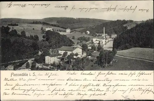 Ak Grünhainichen im Erzgebirge, Floßmühle