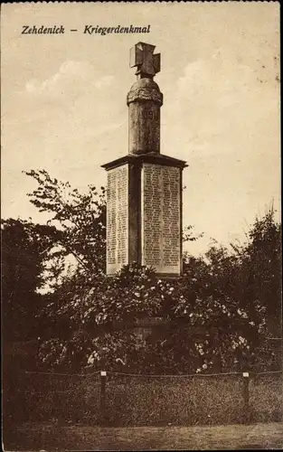 Ak Zehdenick in der Mark, Kriegerdenkmal