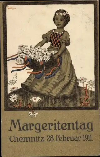 Künstler Ak Terstegen, Chemnitz in Sachsen, Margeritentag am 28. Februar 1911