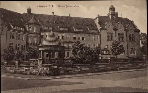 Ak Plauen im Vogtland, Realgymnasium