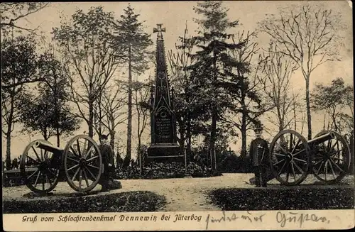 Ak Dennewitz Niedergörsdorf in Brandenburg, Schlachtendenkmal bei Jüterbog