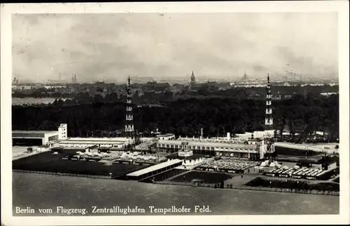 Ak Berlin Tempelhof, Zentralflughafen Tempelhofer Feld, Deutsche Lufthansa, Flugzeuge