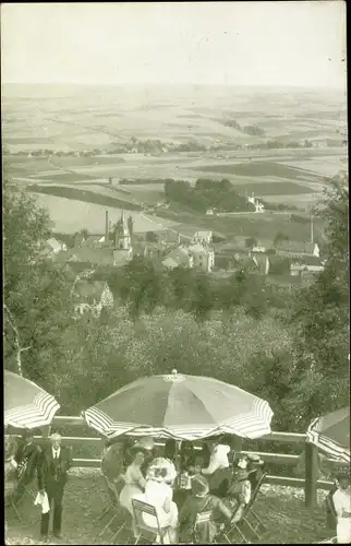 Ak Hohenstein Ernstthal in Sachsen, Berggasthaus, Blick zur Bismarckhöhe auf dem Pfaffenberg