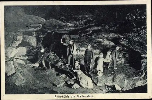 Ak Ehrenfriedersdorf im Erzgebirge, Greifenstein, Ritterhöhle