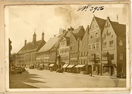 6 Glas Negative Landsberg am Lech, Marktplatz, Ortsansicht, Brunnen