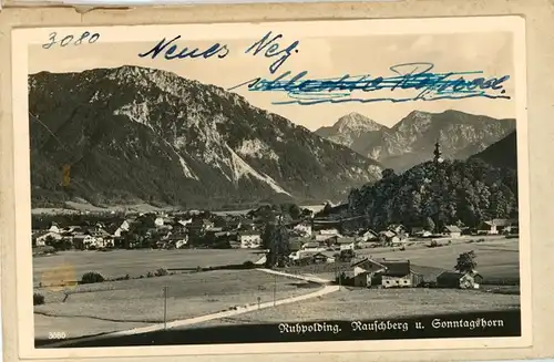 5 Glas Negative Ruhpolding in Oberbayern, Gesamtansicht, Alpen, Wiese