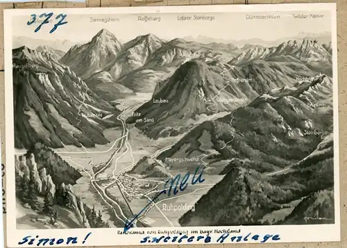 7 Glas Negative Ruhpolding in Oberbayern, Alpen, diverse Ansichten, Bildtelegramm