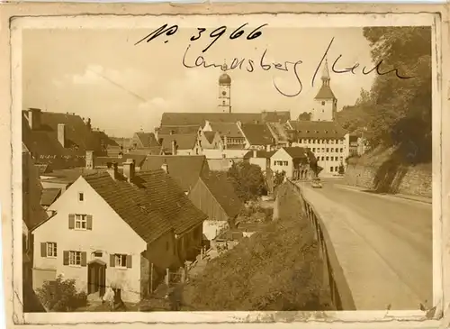 6 Glas Negative Landsberg am Lech Oberbayern, Fluss, Kirche, Ortsansicht