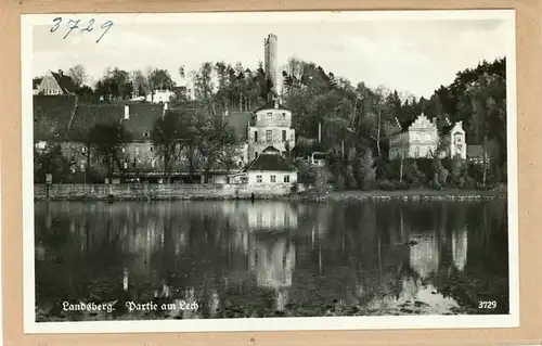 6 Glas Negative Landsberg am Lech Oberbayern, Fluss, Kirche, Ortsansicht