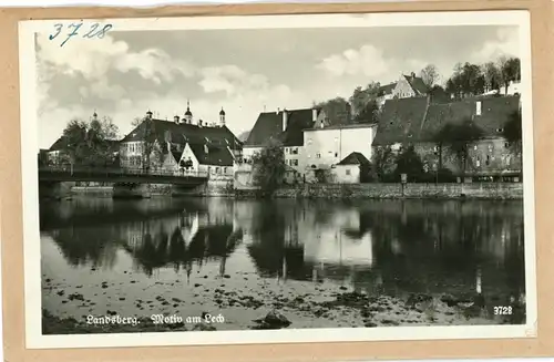 6 Glas Negative Landsberg am Lech Oberbayern, Fluss, Kirche, Ortsansicht