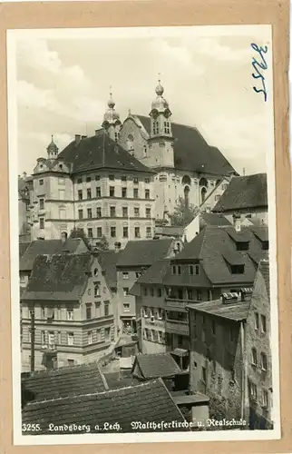 6 Glas Negative Landsberg am Lech Oberbayern, Fluss, Kirche, Ortsansicht