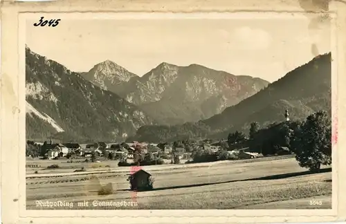 5 Glas Negative Ruhpolding in Oberbayern, Bildtelegramm, Alpen, Gesamtansicht