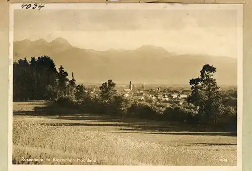 6 Glas Negative Rosenheim Oberbayern, Gesamtansicht, Ortsansicht, Fluss Inn