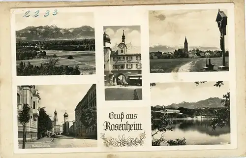 6 Glas Negative Rosenheim Oberbayern, Gesamtansicht, diverse Ansichten, Tor