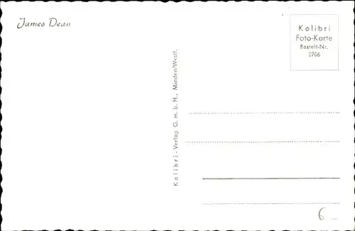 Ak Schauspieler James Dean, Portrait, Lederjacke