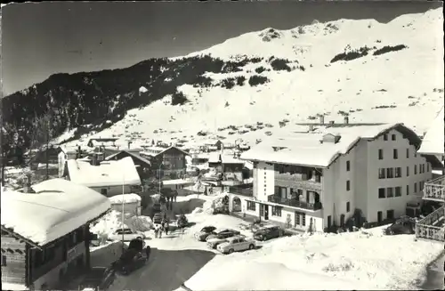 Ak Verbier Village Kanton Wallis, Gebäude, Winteransicht