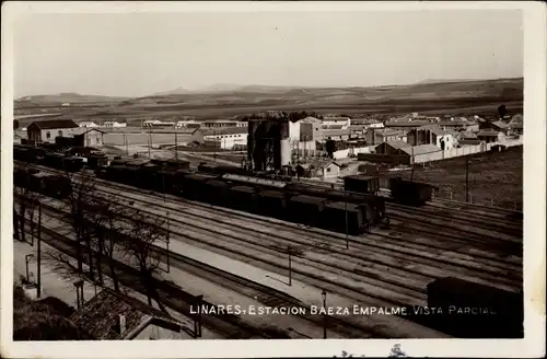 Foto Ak Linares Andalusien, Bahnhof Baeza Empalme