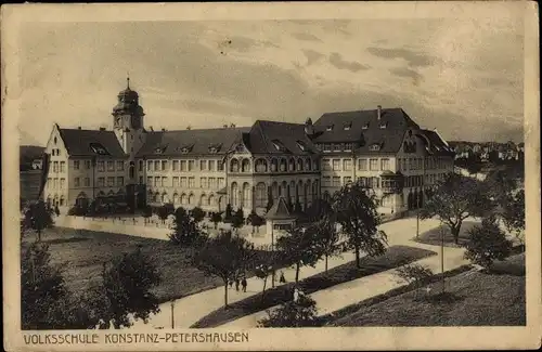 Ak Petershausen Konstanz am Bodensee, Volksschule
