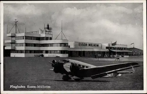 Ak Mülheim an der Ruhr, Flughafen Essen Mülheim, Gaststätte, Lufthansa Flugzeug