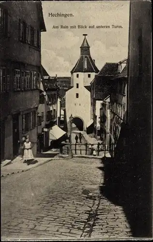 Ak Hechingen im Zollernalbkreis, Am Rain, Unterer Turm