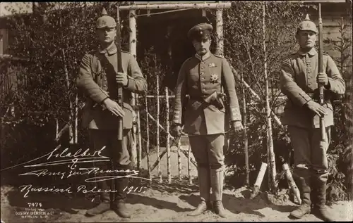 Ak Prinz Adalbert von Preußen, Uniform, Russisch Polen 1915, Uniform, I. WK, Regiment 4