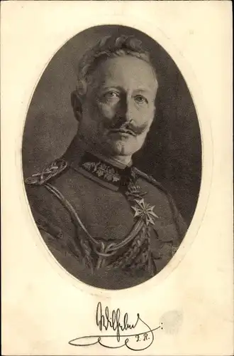 Passepartout Ak Kaiser Wilhelm II., Portrait