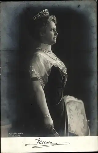 Ak Hilda von Nassau, Großherzogin von Baden, Badischer Landesverein vom Roten Kreuz