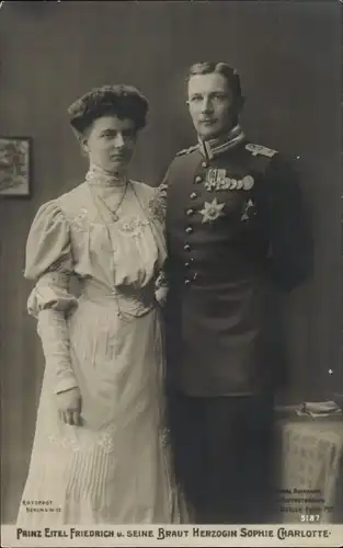 Ak Eitel Friedrich Prinz von Preussen, Sophie Charlotte von Oldenburg