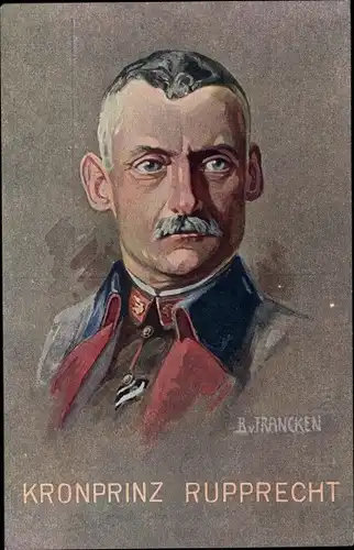 Künstler Ak v. Francken, B., Kronprinz Rupprecht von Bayern, Generalfeldmarschall, Uniform