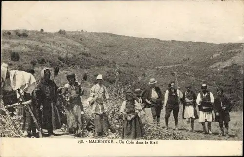 Ak Makedonien Griechenland, Eine Ecke in Bled, Griechen