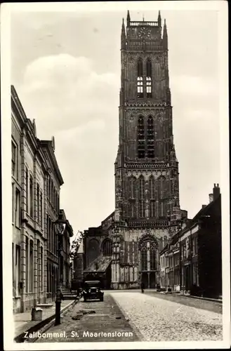 Ak Zaltbommel Gelderland, Nieuwstraat, Sint Maartenskerk, Sint Maartenstoren