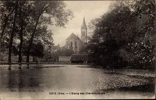 Ak Coye Oise, Etang des Chardonnerets