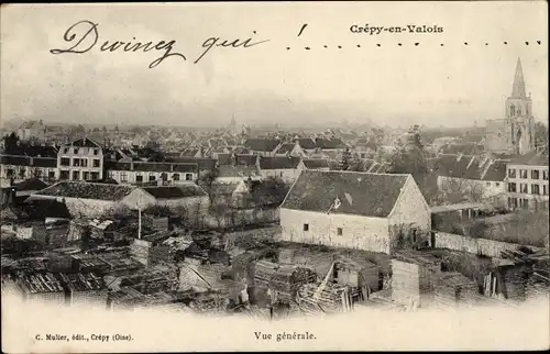 Ak Crépy in Valois Oise, Gesamtansicht