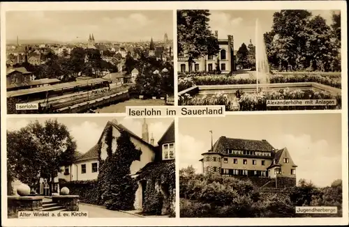 Ak Grüne Iserlohn im Märkischen Kreis, Stadt, Jugendherberge, Alexanderhöhe