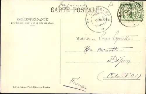 Ak Saint Gingolph Kanton Wallis, Vue generale, maisons