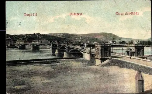 Ak Budapest Ungarn, Margareten Brücke