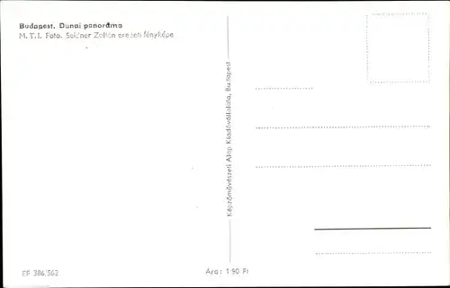 Ak Budapest Ungarn, Dunai, Panorama