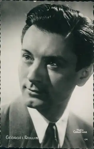 Ak Schauspieler Georges Rollin, Portrait, Anzug, Krawatte