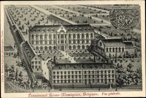Ak Beauwelz Momignies Wallonien Hennegau, Internat, Gesamtansicht