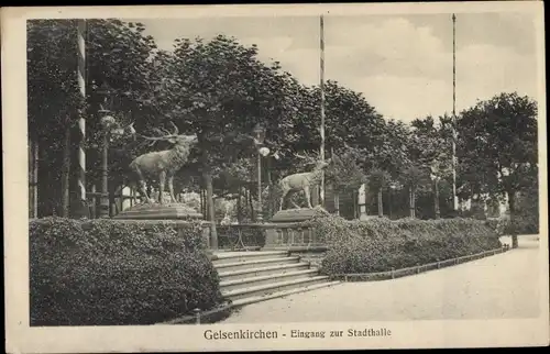 Ak Gelsenkirchen im Ruhrgebiet, Eingang zur Stadthalle