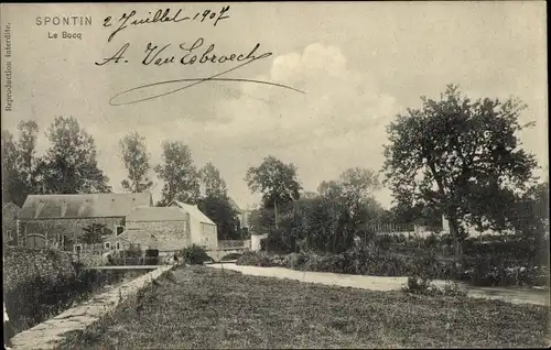 Ak Spontin Yvoir sur Meuse Wallonien Namur, Le Bocq